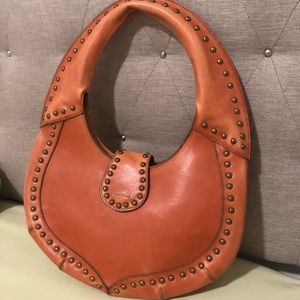 Matt & Nat Orange Studded handbag